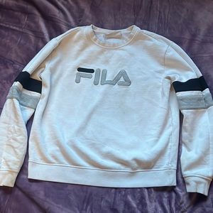 white Fila crew neck